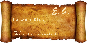 Eördögh Olga névjegykártya
